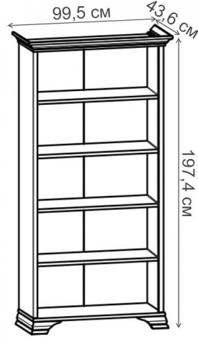 Стеллаж Kentaki S320-REG/90 каштан