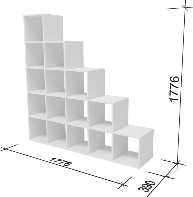 Стеллаж СИ-Л55 белый