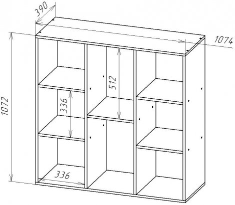 Стеллаж СТ103 венге