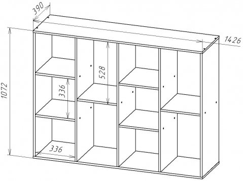 Стеллаж СТ104 венге