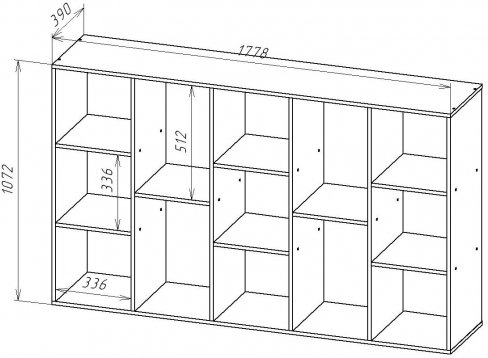 Стеллаж СТ105 венге