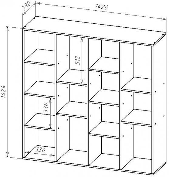 Стеллаж СТ144 венге