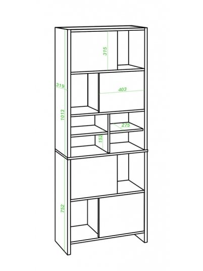 Стеллаж Лоревро-ЗВХ КВ карамель / венге