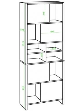 Стеллаж СТЛ-ЗВХ НБЕ нельсон / белый