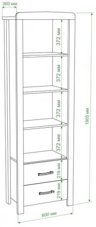 Стеллаж ВТД КК карамель / карамель