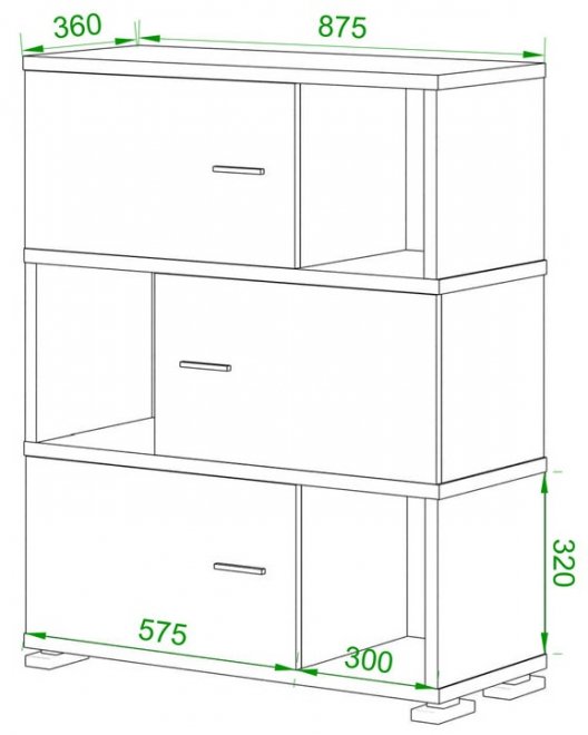 Тумба СБ-50М/3 БЕ белый