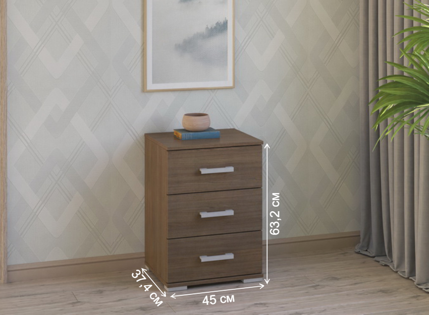 Тумба Вента-83 ясень темный