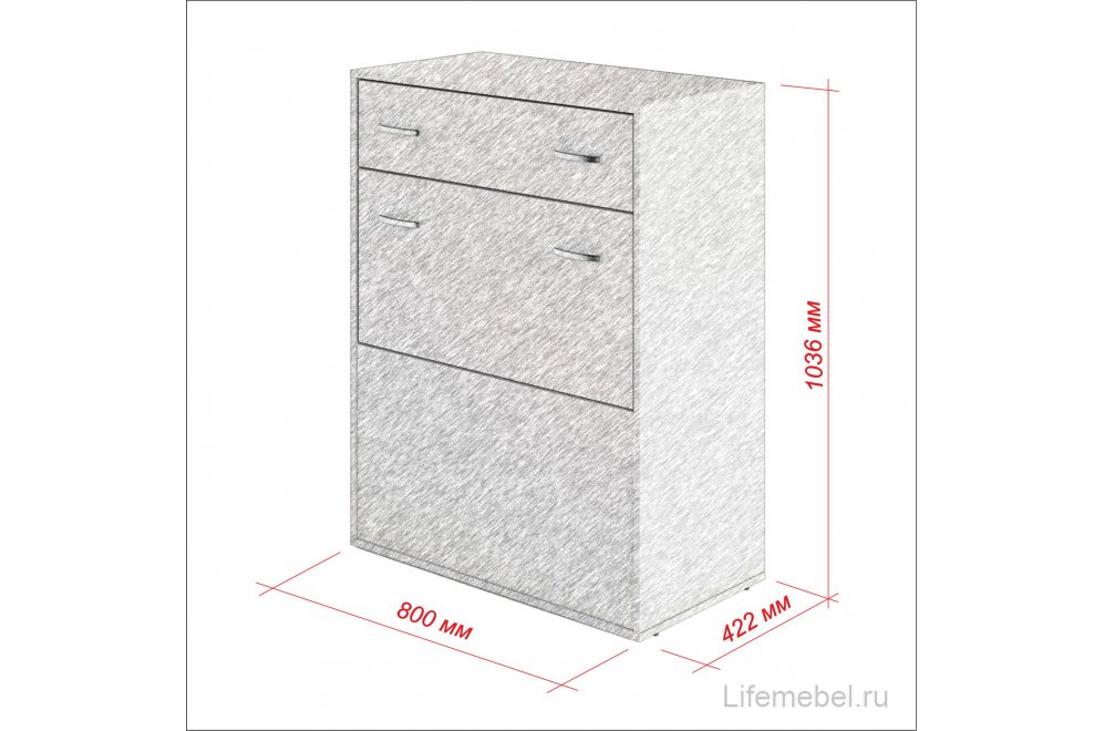 Тумба Банга-5 ясень темный / ясень светлый