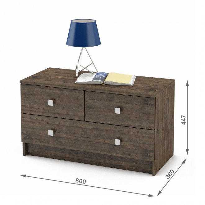 Тумба Бостон-3 дуб апрель темный