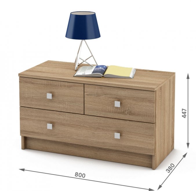 Тумба Бостон-3 дуб сонома