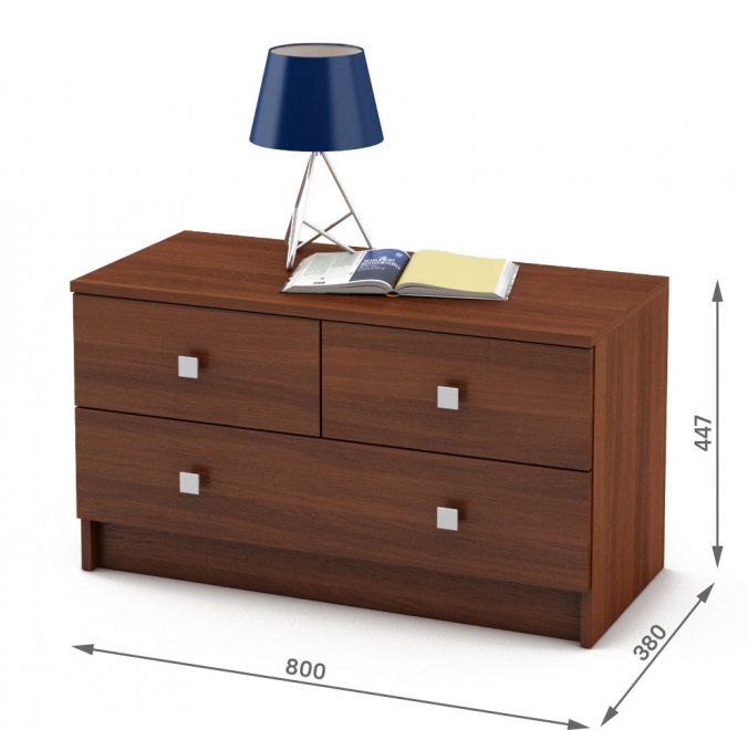 Тумба Бостон-3 итальянский орех