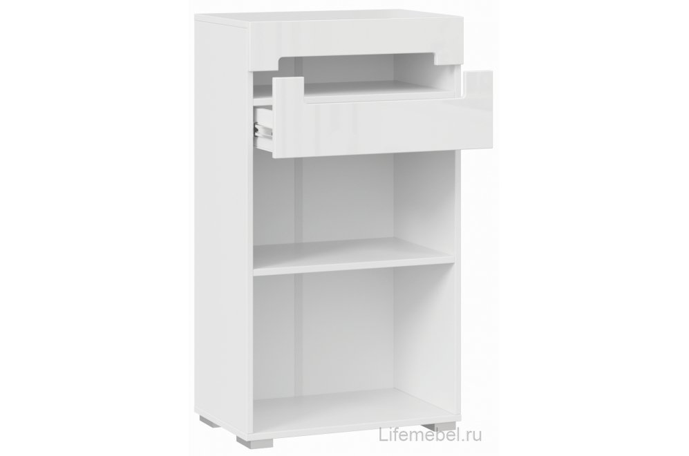 Тумба Фьюжн белый / белый глянец