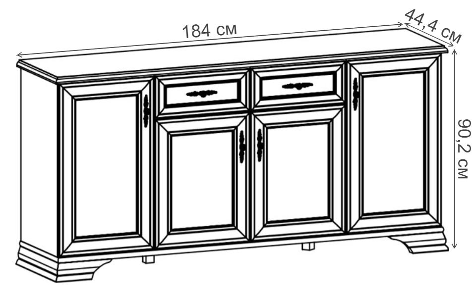 Тумба Kentaki S320-KOM4D2S белый