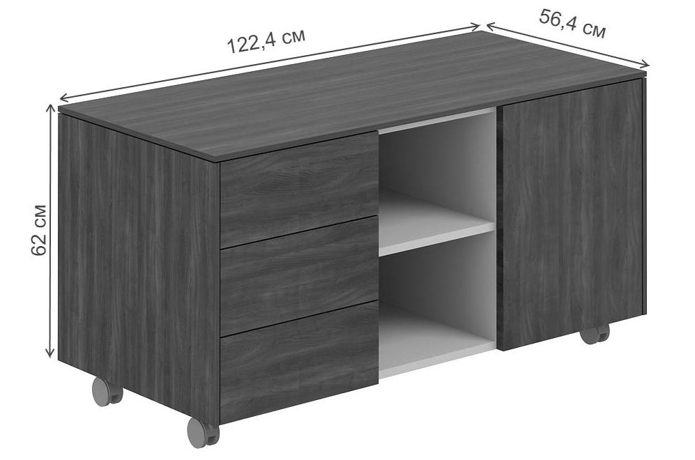 Тумба NZ-0213 бренсон трюфель / серый камень