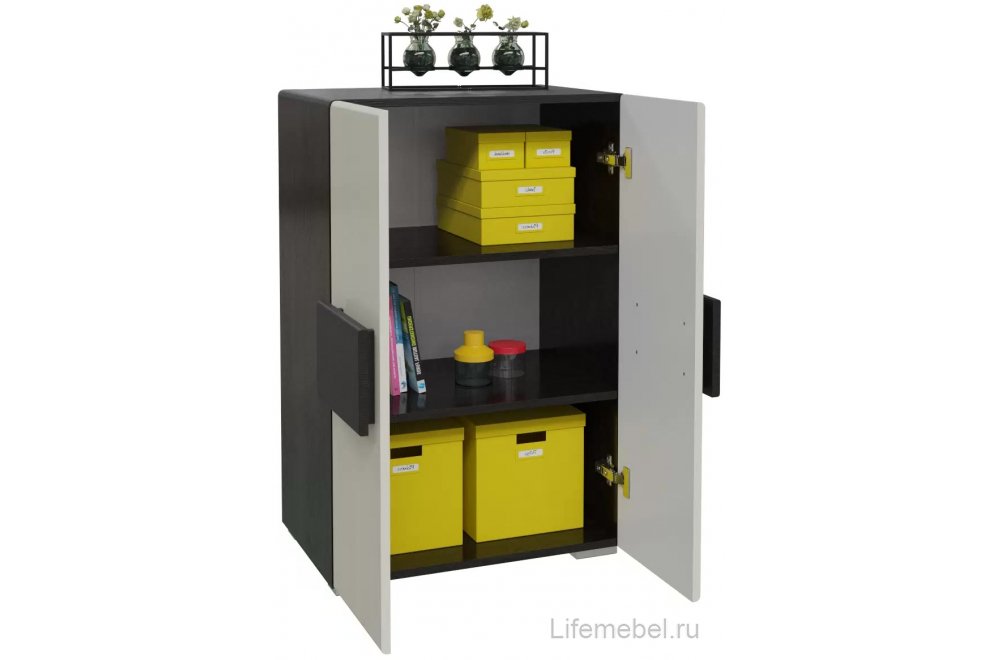 Тумба Престиж жемчужный лен / венге