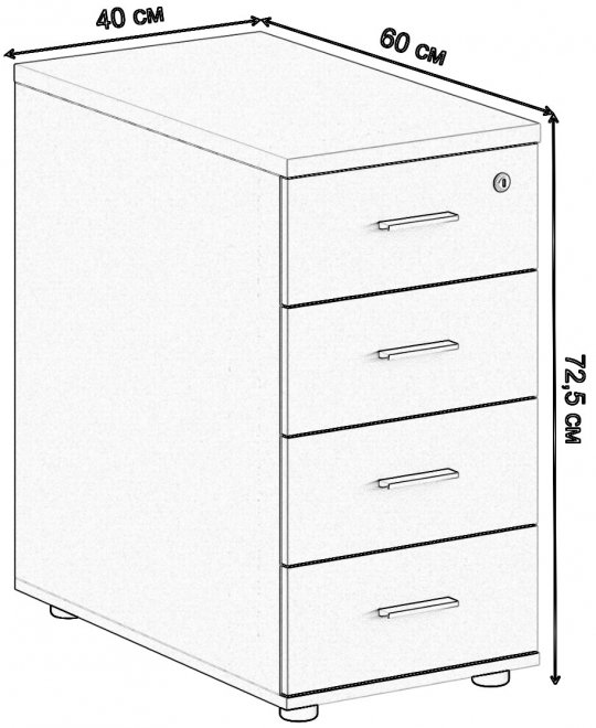 Тумба SG.521 белый / дуб светлый