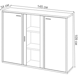 Тумба Оревро ш3в1+2ФГ+1ФС