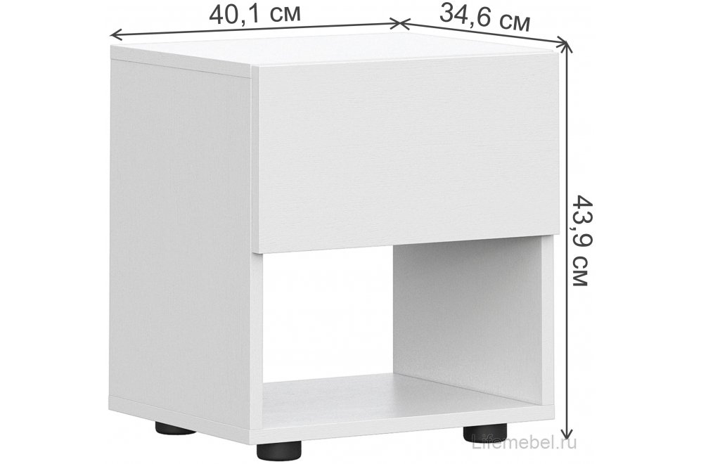 Тумба Страйк с ящиком белый