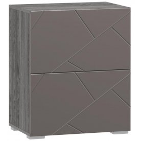 Тумба Summit 10 26 НМ 011.87-02 ПВХ софт графит / ясень анкор темный kr