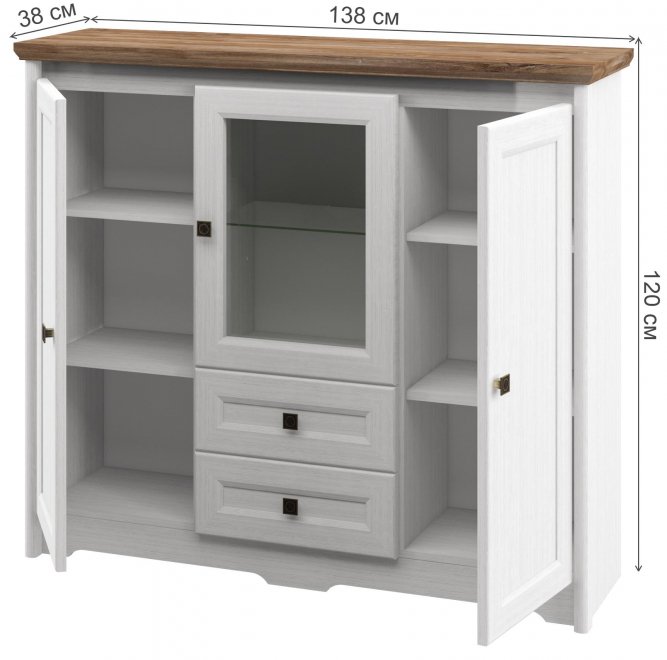 Тумба Тиволи МН-035-04 белый структурный / дуб стирлинг