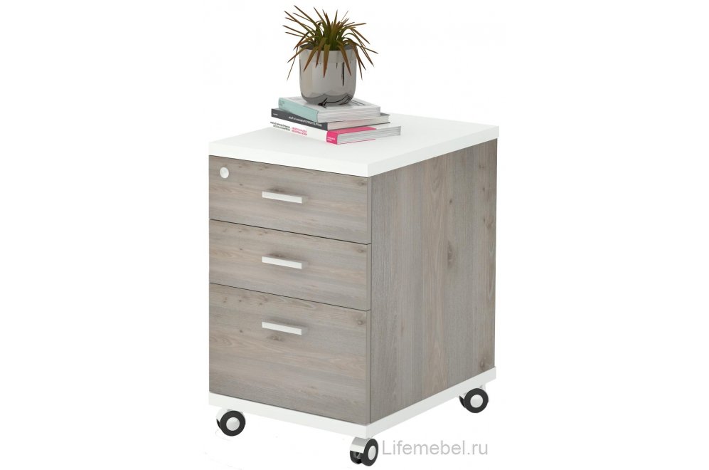 Тумба Уревро-2 белый жемчуг / нельсон