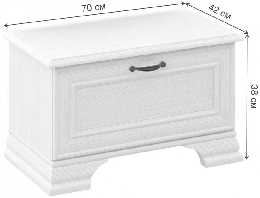 Тумба Юнона МН-132-31 белый структурный