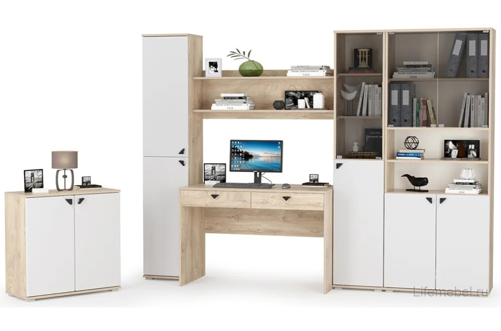 Кабинет Бостон дуб эндгрейн элегантный комплектация 3