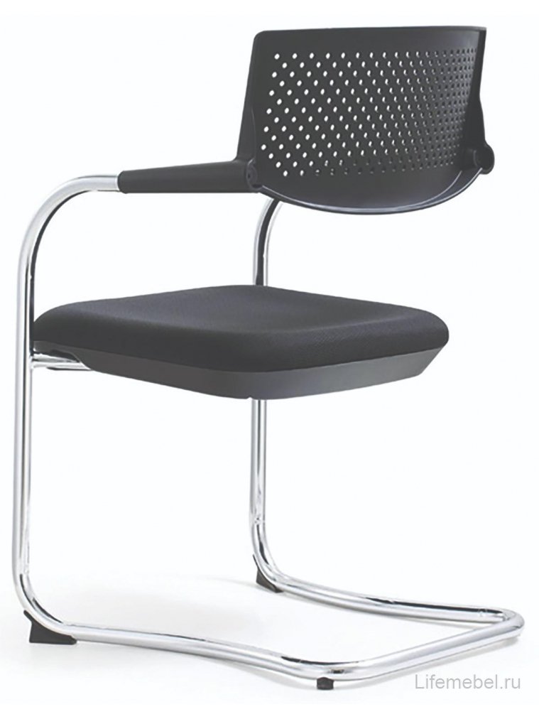 Офисное кресло Самба black CF CH-172C-BLACK-OS-01 хром / черный пластик / черная ткань