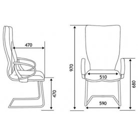 Офисное кресло Сильвия gray CF CH-226C-OA2016*OS800