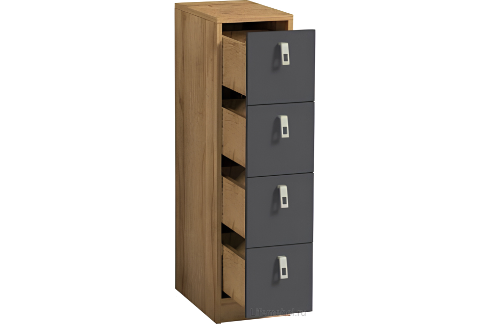 Тумба Комфорт №19 дуб золотистый / графит