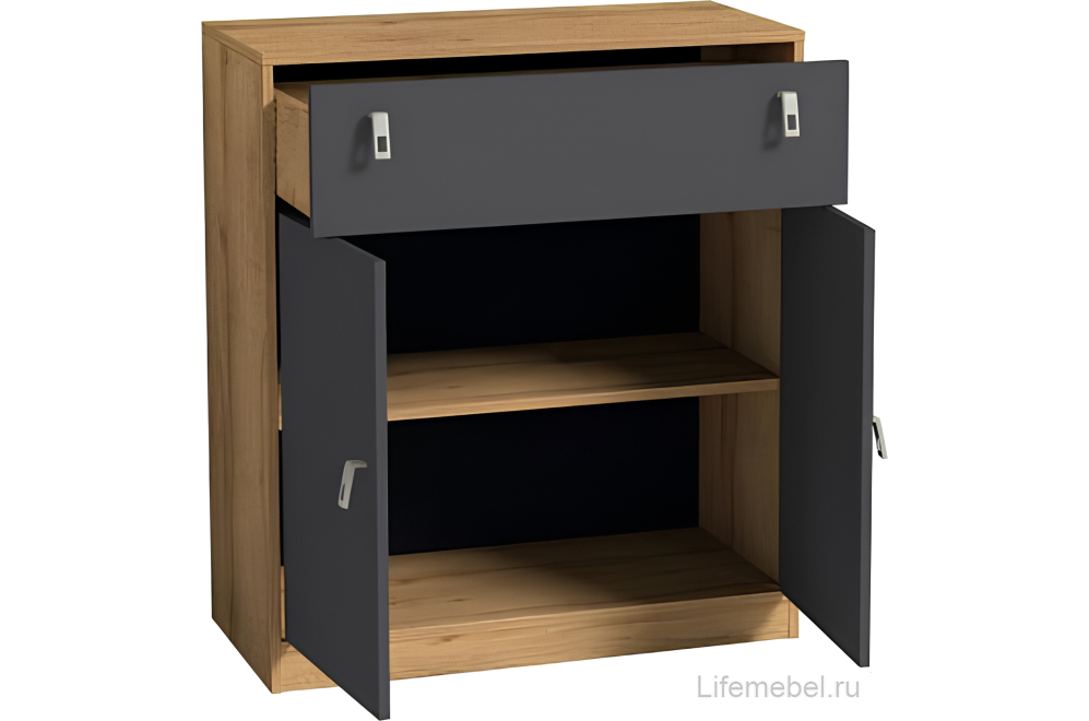 Тумба Комфорт №31 дуб золотистый / графит