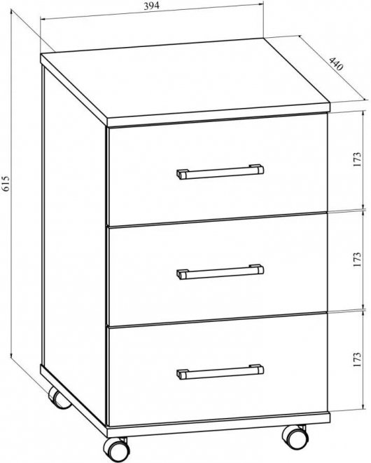 Тумба ОФ-22 блэквуд сатиновый