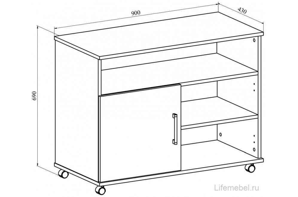 Тумба ОФ-23 блэквуд сатиновый
