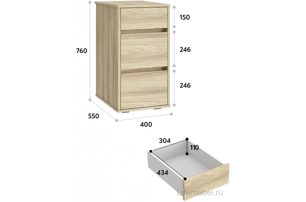 Тумба Оскар ОС-10 блэквуд ячменный