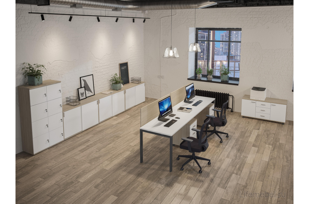 Тумба SG.703.OL.WH дуб светлый / белый