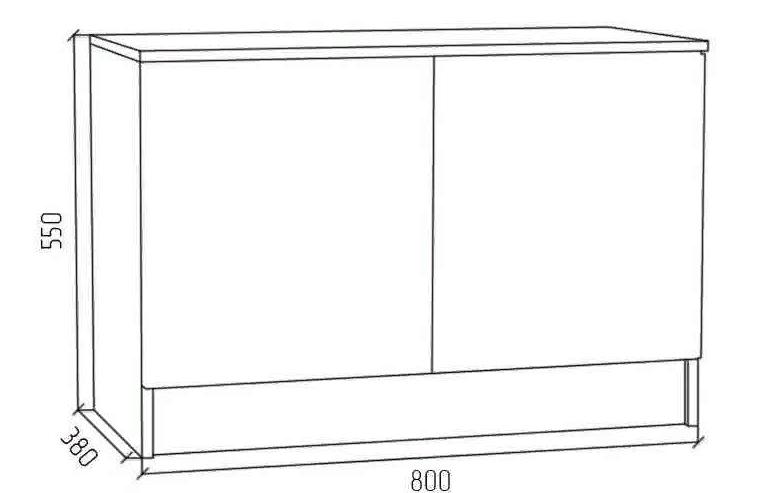Тумба ПРТ2 цемент светлый