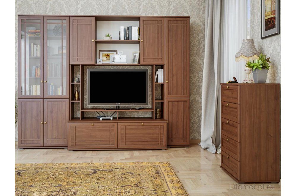 Комод Марко 03.255 орех селект каминный К 020