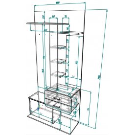 Готовая прихожая Мебелеф-17