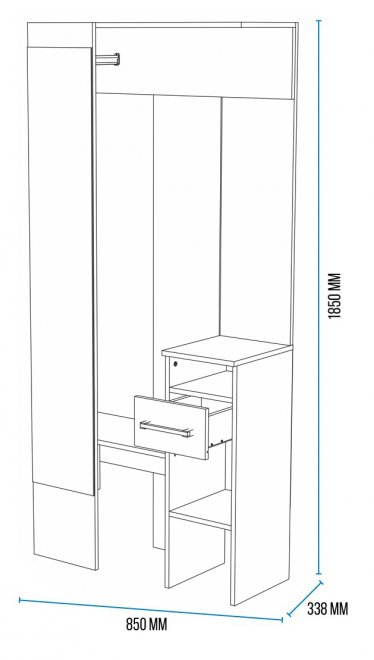 Готовая прихожая Рогес белая