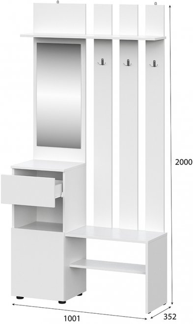 Готовая прихожая Токио белая