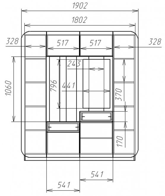 Прихожая Мебелеф 5 ясень шимо темный / красный