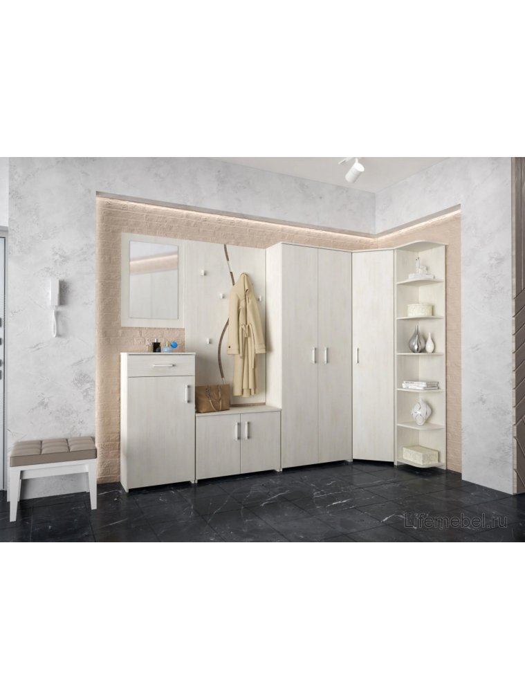 Модульная прихожая Агата северное дерево светлое комплектация 5 (К)