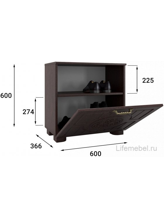 Модульная прихожая Монблан венге / орех шоколадный комплектация 5 (К)