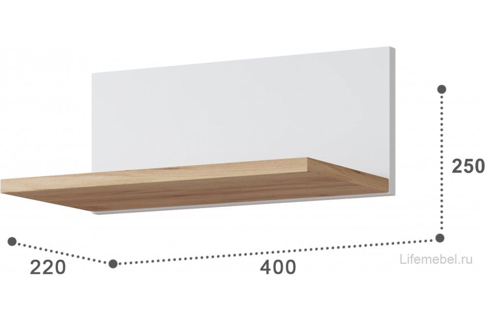Модульная прихожая Эмилия дуб крафт золотой / меренга комплектация 5 (К)