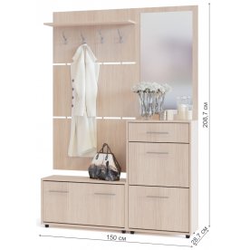 Модульная прихожая ВШ-3.1 + ТП-3 + ТП-2 + ПЗ-3 (комплектация 2)