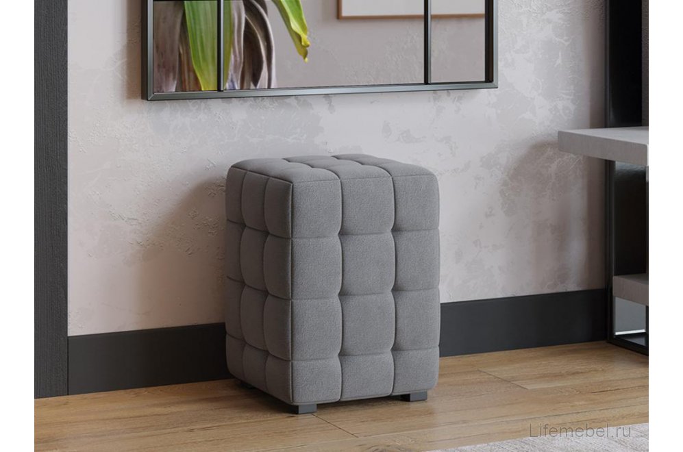 Пуф Аристо велюр серый