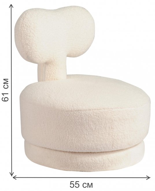 Пуф Фанни 55х55х61 белый