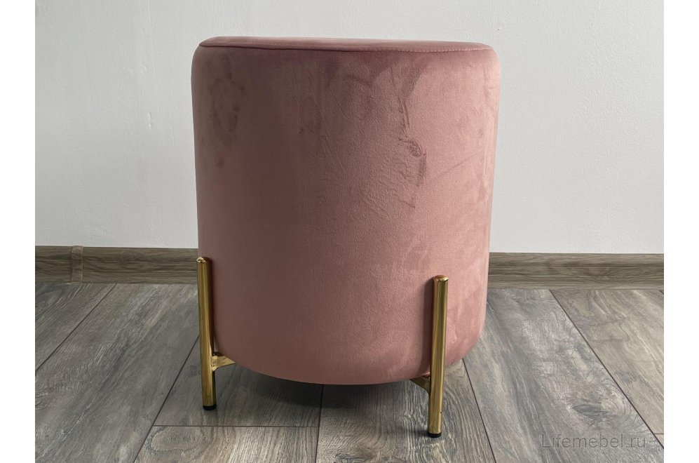 Пуф Rice bluvel-52 pink / gold