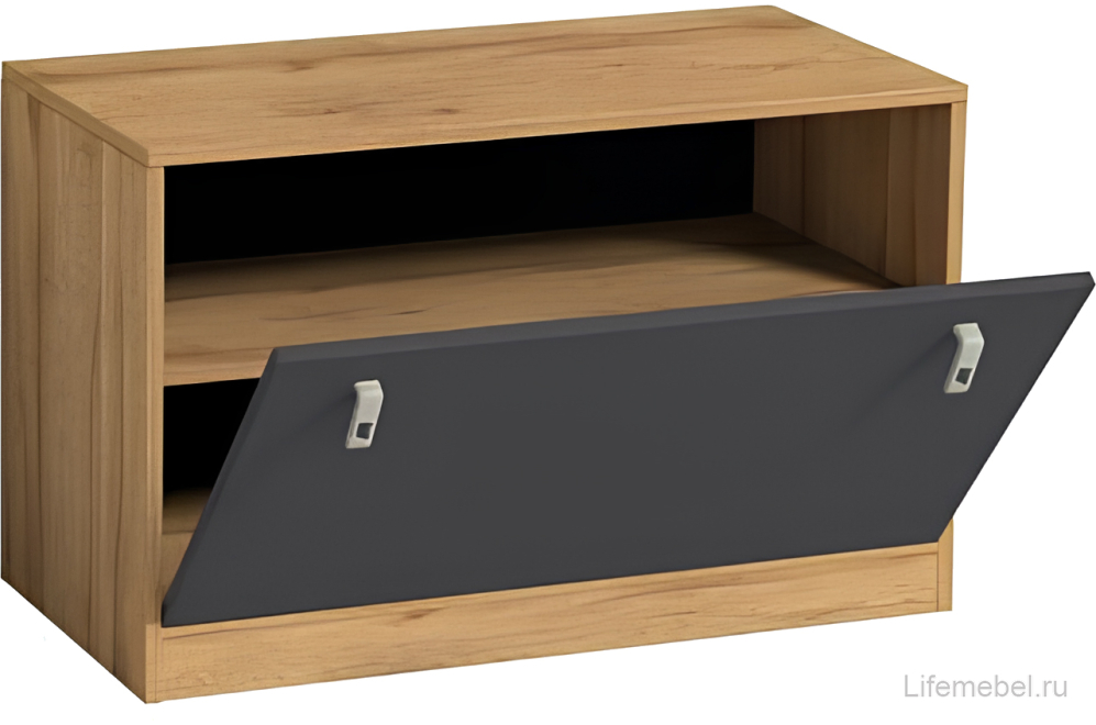 Обувница Комфорт №16 дуб золотистый / графит