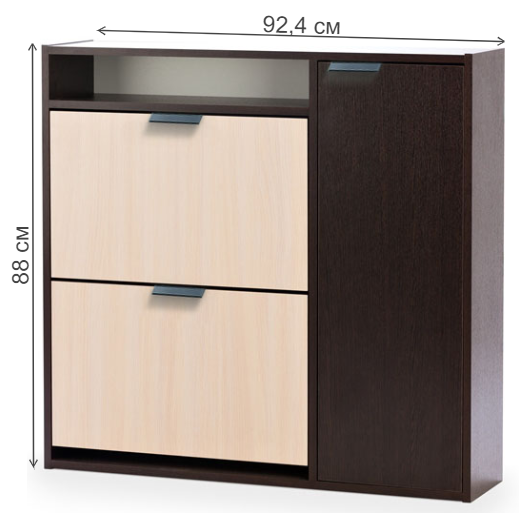 Обувница ШК-2 венге / беленый дуб